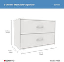 ClosetMaid 1566 Stackable 2 Drawer Horizontal Organizer - White - Brand New
