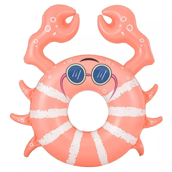 SUN SQUAD CRAB SWIM TUBE WATER FLOATS AND INFLATABLES - PINK/WHITE - Like New