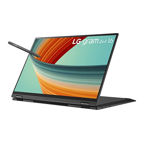 LG gram 16” 2in1 Lightweight WQXGA i7-1360P 16GB 512GB SSD 16T90R-K.AAC7U1 Black Like New