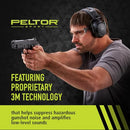 PEL TOR TACTICAL 500 HEARING PROTECTION EAR MUFFS 25 DB NOISE - BLACK - Like New