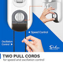 Simple Deluxe 16" Digital Household Wall Mount Fans 2 Pack - White - Brand New