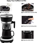 JAVASTARR COFFEE MAKER COFFEE GRINDER AND MAKER ALL IN ONE BH9008G - BLACK - Like New