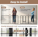 Simple Deluxe Dog Playpen 24" Height 8 Panels Fence Anti-Rust Coating - Black - Brand New