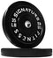 FITVIDS OLYMPIC BUMPER PLATES, 2" WEIGHT PLATES, 35LB PAIR, 7FT BARBELL - BLACK - Like New