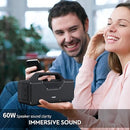MUSGO Outdoor Bluetooth Speakers Portable Speaker Wireless Bluetooth 5.0 - Black - Like New