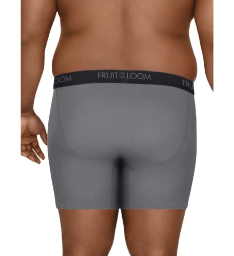 FRUIT OF THE LOOM MEN'S COOLZONE BOXER BRIEFS - 6 PACK - SIZE: 3XL - BLACK - Like New