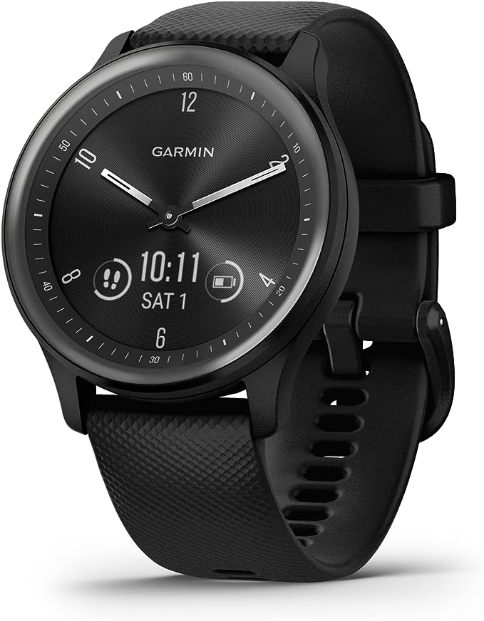 Garmin Vivomove Sport Hybrid Smartwatch Health Wellness Touchscreen - Black Like New