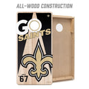 YOUTHEFAN NFL NEW ORLEANS SAINTS 2' X 4' CORNHOLE GAME NO BAGS - WOOD - Like New