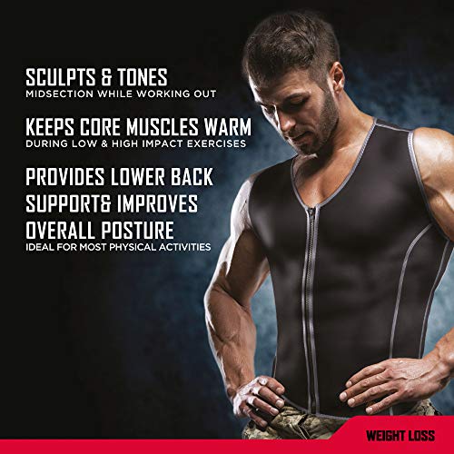 RBX CONTOURING AND SLIMMING WORKOUT VEST - SIZE: MEN L/XL - BLACK - Like New