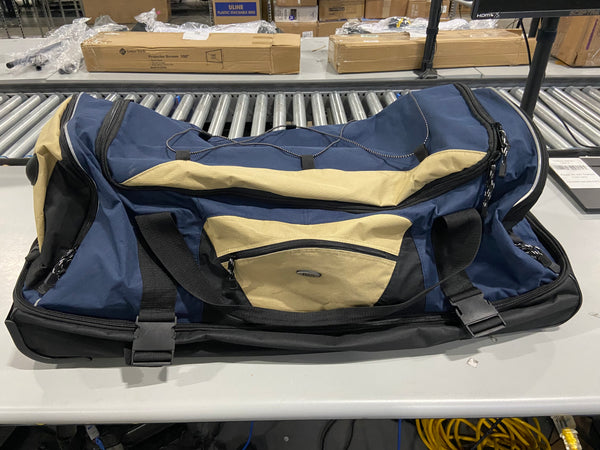 G.H. BASS & CO LUGGAGE WITH SPINNER - BLUE/KHAKI - Like New