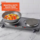 IMUSA DOUBLE ELECTRIC HOT PLATE, PERFECT - BLACK - Like New