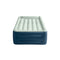 INTEX AIR MATTRESS OFF-WHITE/BLUE TWIN ELEVATED 18" REST INTERNAL PUMP - BLUE - Like New