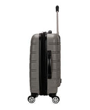 ROCKLAND MELBOURNE HARDSIDE EXPANDABLE SPINNER WHEEL LUGGAGE 20-INCH - SILVER - Like New