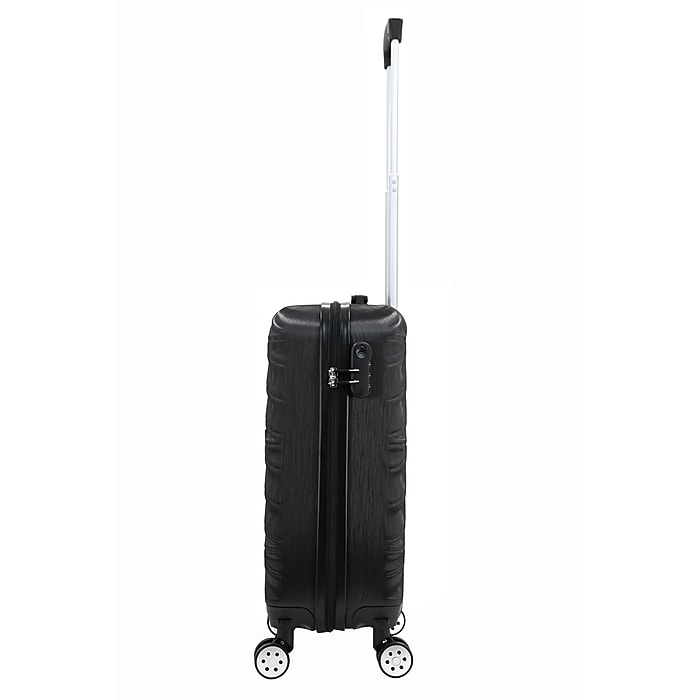 TUCCI HARDSIDE SPINNER CARRY-ON LUGGAGE SET TSA CHECKPOINT FRIENDLY - BLACK Brand New