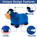IPLAY ILEARN BOUNCY PALS BULL HOPPING HORSE PLUSH ANIMAL HOPPER - BLUE/BLACK - Brand New