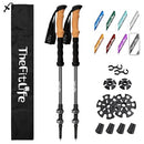 TheFitLife Trekking Poles Lightweight 7075 Aluminum Hiking Sticks Cork Grips - Like New