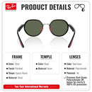 Ray-Ban RB3703M SCUDERIA FERRARI Circular Shape Sunglasses w/Official Kit - Like New