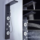 ELLO&ALLO 5-FUNCTION LED RAINFALL WATERFALL WATER MASSAGE - BRUSHED BLACK - Like New