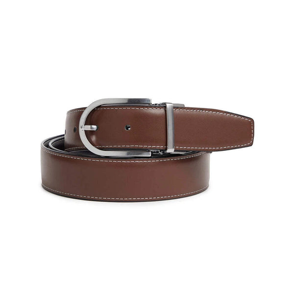 GIORGIO BRUTINI REVERSIBLE LEATHER BELT WHITE STITCHING - SIZE: MEN L (36-40) - Brand New