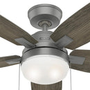 HUNTER ANTERO 52 IN. HUNTER EXPRESS INDOOR CEILING FAN - MATTE SILVER - Like New