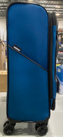 AMERICAN TOURISTER 24" POP MAX SOFTSIDE LUGGAGE WITH SPINNER WHEELS - BLUE - Like New