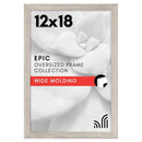 Americanflat 12x18 Poster Frame Driftwood Engineered Wood Polished Plexiglass - Brand New