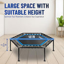 YES4ALL REBOUNDER TRAMPOLINE WITH STABLE & SILENT EXERCISE JUMPING CARDIO BLACK - Like New