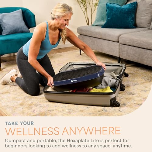 LIFEPRO VIBRATION PLATE EXERCISE MACHINE WITH MAGNETIC ACUPOINTS - BLUE - Like New
