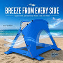 ETTO BEACH TENT PORTABLE SUN SHELTER FOR 2/3/4/6-8 PERSON E002 - BLUE - Like New