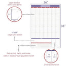 Vertical Large Dry Erase Wall Calendar 38"x 26" Undated Monthly B097MHTLR8 - Like New