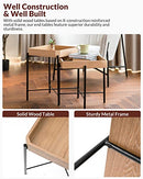 STARWAY End Tables Set of 2 Wood Modern Coffee Nesting Table Night B09Z35QCLK - Brand New