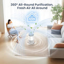 LUNINO AIR PURIFIER UP TO 1200FT, H13 TRUE HEPA, FRAGRANCE FUNCTION Gray/White - Like New