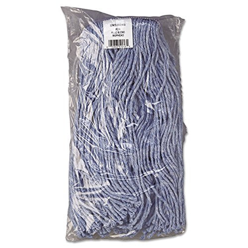 BOARDWALK MOP HEAD STANDARD COTTON/SYNTHETIC FIBER CUT-END - BLUE - Like New