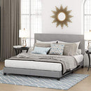FB17020CK FURINNO LAVAL BUTTON TUFTED UPHOLSTERED, California King, Glacier - Like New