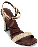 KARL LAGERFELD PARIS WOMEN CYBIL EVENING HEEL SIZE 8.5 NATURAL - Like New