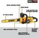 DEWALT 60V FLEXVOLT 18" Brushless Chainsaw - Yellow/Black - Scratch & Dent