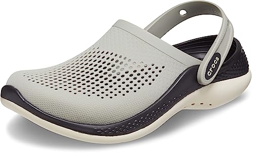 CROCS UNISEX LITERIDE 360 CLOGS - SIZE: WOMEN 7 - ELEPHANT/BLACK - Like New