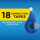 BIC Wite-Out EZ Correct Correction Tape Tear-Resistant No Dry Time 18 Pack White - Brand New