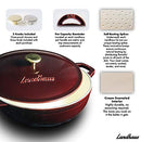 Landhaus Enameled Cast Iron Braiser Lid 5.4 Quart Merlot Red B07GVP8CR2 - Brand New