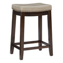 Linon Claridge Backless Counter Stool Faux Leather Wood Frame B014BXOT08 - Brown - Brand New