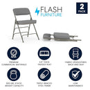 Flash Furniture Hercules Series Metal Folding Chairs with Cushioned Seats - Like New