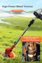 LOFINKU CORDLESS WEED WACKER ELECTRIC WEED EATER 2 BATTERIES WEEDWACKER - RED - Like New