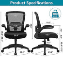 FELIXKING OFFICE ERGONOMIC DESK CHAIR BREATHABLE HIGH BACK LUMBAR SUPPORT BLACK - Like New