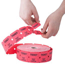 Midway Monsters 2,000 Red Two Part Double Roll Raffle Tickets 50/50 B004MSSWQA - Brand New