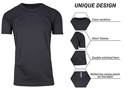 GALAXY BY HARVIC MEN'S PERFORMANCE ACTIVE SHORT SLEEVE & MUSCLE TEE - SIZE L - Brand New