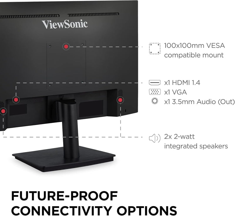 VIEWSONIC 24 INCH IPS FULL HD 1080P MONITOR WITH ADAPTIVE SYNC, 75HZ - BLACK - Like New