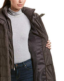 356SD700 COLE HAAN Women's Long Quilted Puffer Coat Down Jacket CARBON SIZE L - Brand New