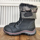 PAJAR CANADA ALICE WATERPROOF LINED SNOW BOOTS - SIZE: WOMEN 7-7.5 - BLACK/GRAY - Like New