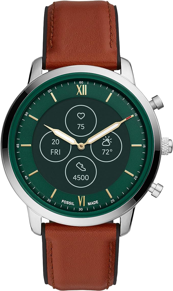 Fossil Men's Neutra Hybrid Smartwatch HR DW8F5 - BROWN BAND COVER - Like New