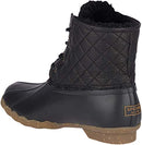 SPERRY WOMEN'S SALTWATER WINTER LUX BOOTS WOMEN'S SIZE 7 BLACK QUILT - Like New